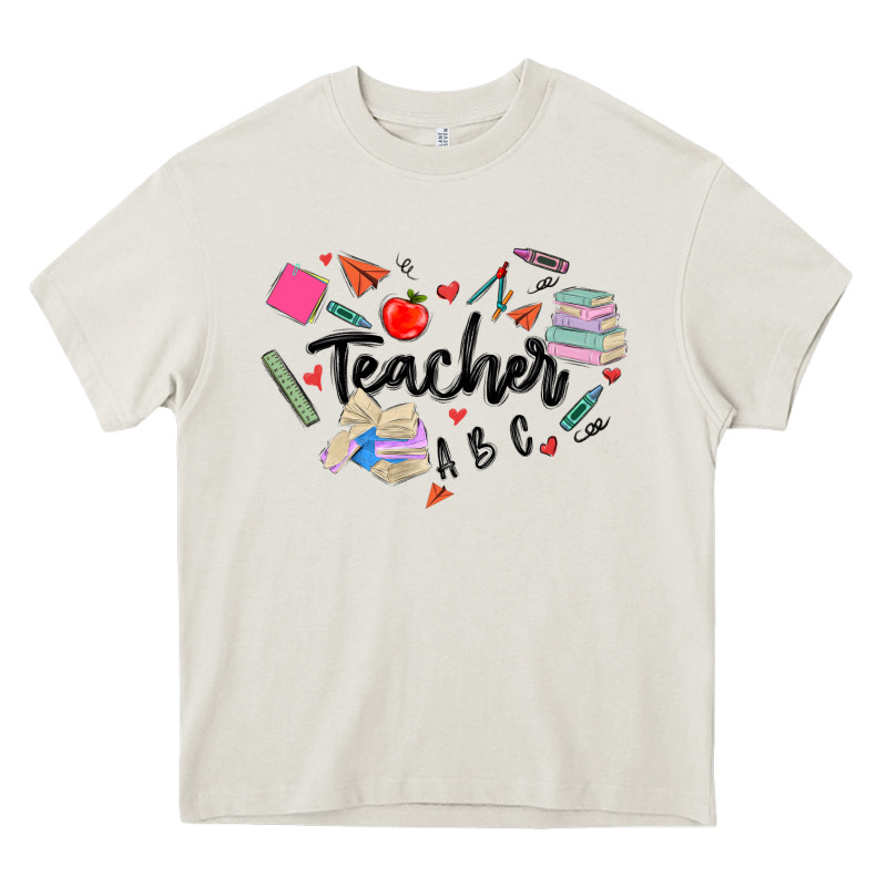 Teacher Heart Heavy Core Tee by MaliasSmallBusiness | Teevron
