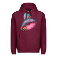 Burgundy Eared Turquoise Pink Easter Lips Premium Hoodie - Bettercallsaul