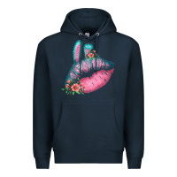 Navy Eared Turquoise Pink Easter Lips Premium Hoodie - Bettercallsaul