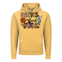 Vintage Mustard Brews And Boos Vintage Hoodie - CowhideDigitalArt