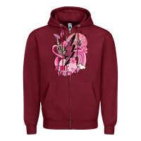 Burgundy pink vibes Zipper Hoodie - MaliasSmallBusiness