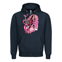 Navy pink vibes Zipper Hoodie - MaliasSmallBusiness