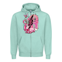 Seafoam pink vibes Zipper Hoodie - MaliasSmallBusiness