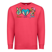 Cardinal Peace Love Easter Jesus Premium Sweatshirt - BundleAndBundleShop