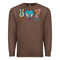 Chestnut Peace Love Easter Jesus Premium Sweatshirt - BundleAndBundleShop