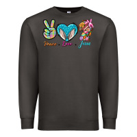 Smoke Peace Love Easter Jesus Premium Sweatshirt - BundleAndBundleShop