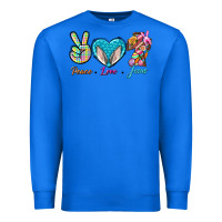 True Royal Peace Love Easter Jesus Premium Sweatshirt - BundleAndBundleShop