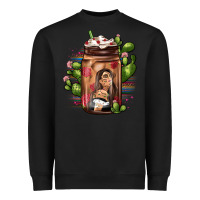 Black mexican coffee cup cactus Heavyweight Sweatshirt - JahusDesignShop
