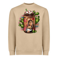 Mexican Coffee Cup Cactus Heavyweight Sweatshirt | Teevron
