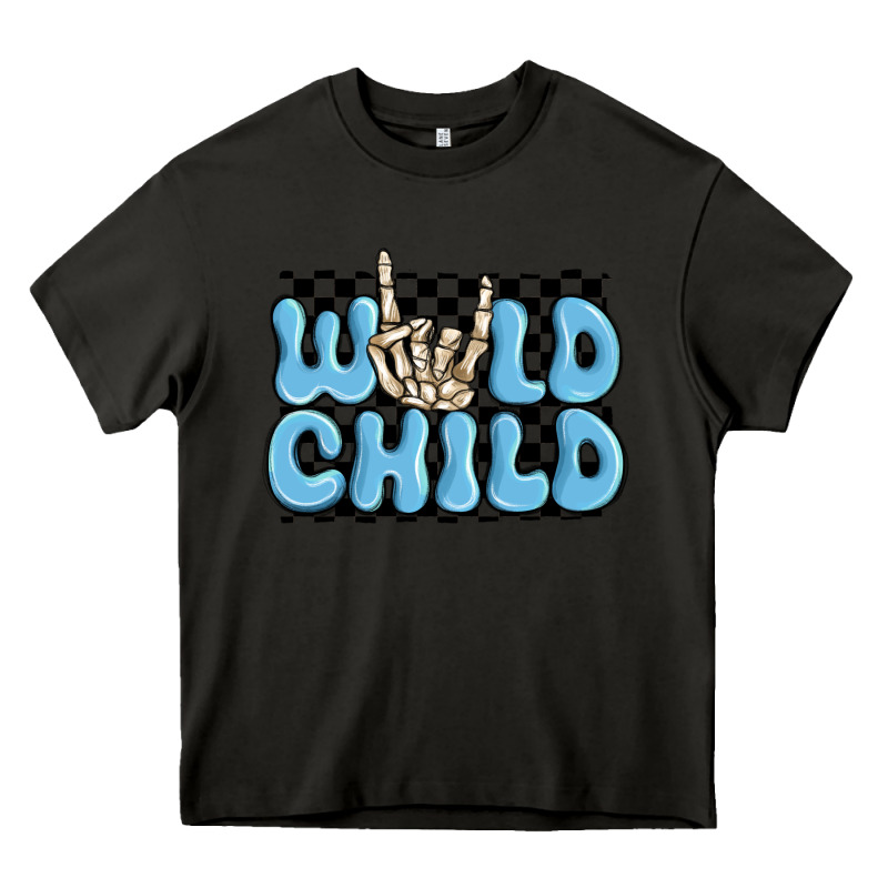 Wild Child Blue Skeleton Heavy Core Tee by MaliasSmallBusiness | Teevron