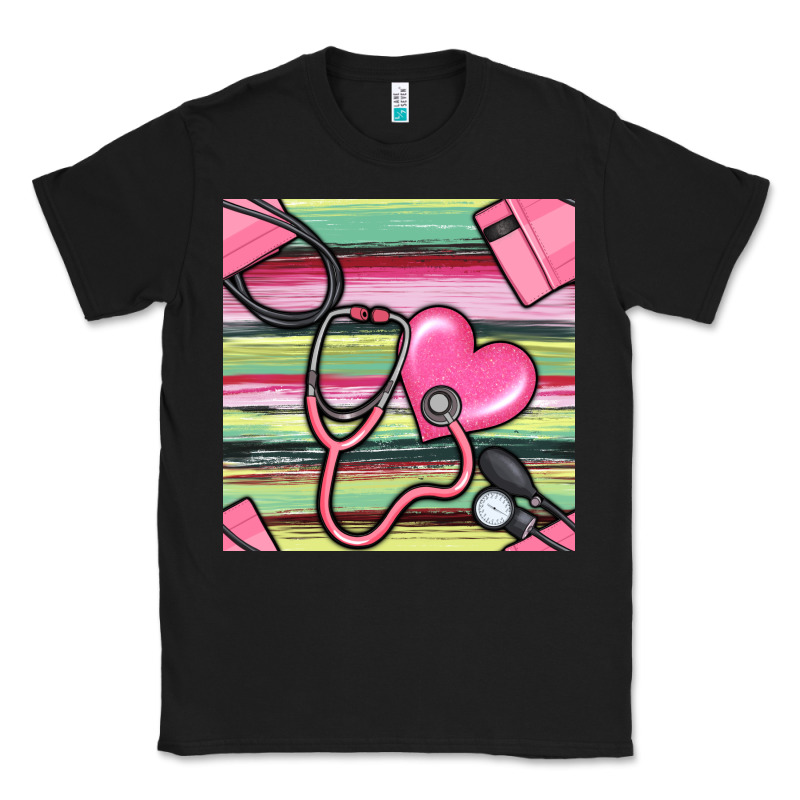 Nurse Stethoscope Seamless Pattern Classic Tee by BundleAndBundleShop | Teevron