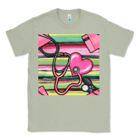 Matcha Nurse Stethoscope Seamless Pattern Classic Tee - BundleAndBundleShop