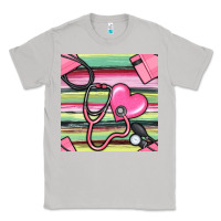 Moon Dust Nurse Stethoscope Seamless Pattern Classic Tee - BundleAndBundleShop