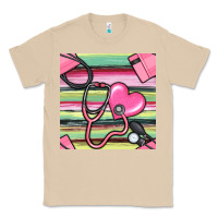 Mushroom Nurse Stethoscope Seamless Pattern Classic Tee - BundleAndBundleShop