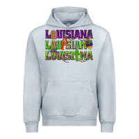 Heather Grey Louisiana Louisiana Louisiana Urban Hoodie - HowdyJamesFarm