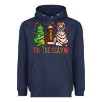 Navy tis' the season american football christmas cakes bbs Heavyweight Hoodie - BundleAndBundleShop