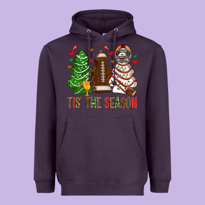 Tis' The Season American Football Christmas Cakes Bbs Heavyweight Hoodie Designed By Bundleandbundleshop