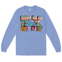 Colony Blue texas tx aztec cactus leopard Long Sleeve Tee - AdoDesignShop