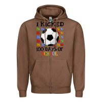 Chestnut i kicked 100 days of school Zipper Hoodie - MaliasSmallBusiness