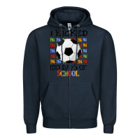 Navy i kicked 100 days of school Zipper Hoodie - MaliasSmallBusiness