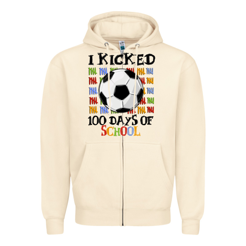 I Kicked 100 Days Of School Zipper Hoodie by MaliasSmallBusiness | Teevron