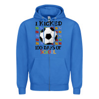 True Royal i kicked 100 days of school Zipper Hoodie - MaliasSmallBusiness