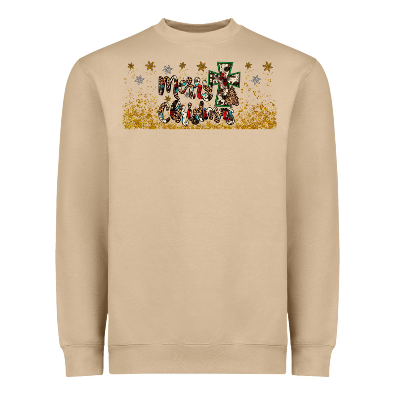 Merry Christmas Cross Heavyweight Sweatshirt by JahusDesignShop | Teevron