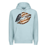 Blue Mist Vintage American Flag With Leopard Pattern Premium Hoodie - Bettercallsaul