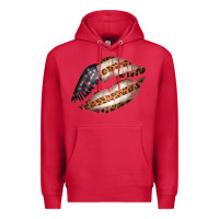 Cardinal Vintage American Flag With Leopard Pattern Premium Hoodie - Bettercallsaul