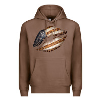 Chestnut Vintage American Flag With Leopard Pattern Premium Hoodie - Bettercallsaul
