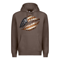 Coffee Vintage American Flag With Leopard Pattern Premium Hoodie - Bettercallsaul