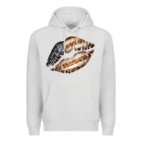 Dove Grey Vintage American Flag With Leopard Pattern Premium Hoodie - Bettercallsaul