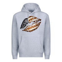 Heather Grey Vintage American Flag With Leopard Pattern Premium Hoodie - Bettercallsaul