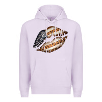 Lilac Vintage American Flag With Leopard Pattern Premium Hoodie - Bettercallsaul