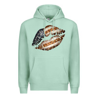 Seafoam Vintage American Flag With Leopard Pattern Premium Hoodie - Bettercallsaul
