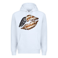 White Vintage American Flag With Leopard Pattern Premium Hoodie - Bettercallsaul