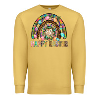 Antique Gold Happy Easter Rainbow Premium Sweatshirt - BundleAndBundleShop