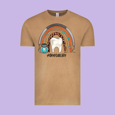 Dentallife Rainbow Vintage Tee Designed By Jahusdesignshop