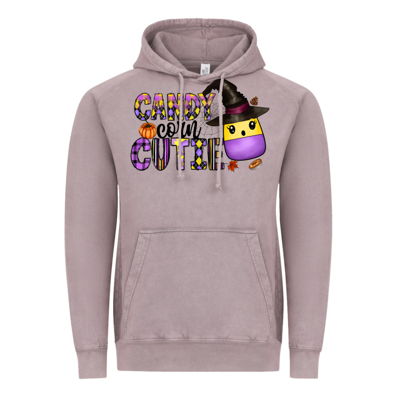 Candy Corn Cutie Vintage Hoodie by CowhideDigitalArt | Teevron