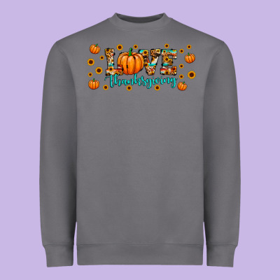 Love Thanksgiving Heavyweight Sweatshirt Designed By Jahusdesignshop