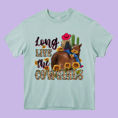 Long Live The Cowgirls Heavy Core Tee Designed By Maliassmallbusiness