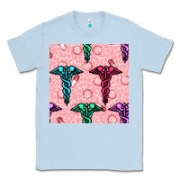 Dusty Blue Medicine Seamless Pattern Classic Tee - BundleAndBundleShop