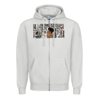 Dove Grey black woman confident Zipper Hoodie - MaliasSmallBusiness