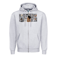 Heather Grey black woman confident Zipper Hoodie - MaliasSmallBusiness