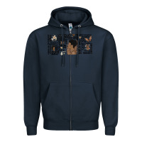 Navy black woman confident Zipper Hoodie - MaliasSmallBusiness