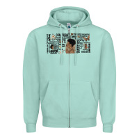 Seafoam black woman confident Zipper Hoodie - MaliasSmallBusiness