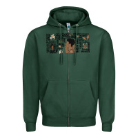 Sports Green black woman confident Zipper Hoodie - MaliasSmallBusiness