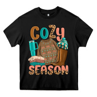 Black cozy season Heavy Core Tee - MaliasSmallBusiness
