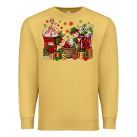 Antique Gold Elf Coffee Cups Christmas Premium Sweatshirt - BundleAndBundleShop
