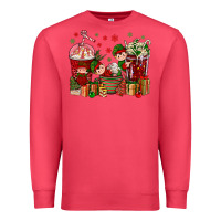 Cardinal Elf Coffee Cups Christmas Premium Sweatshirt - BundleAndBundleShop